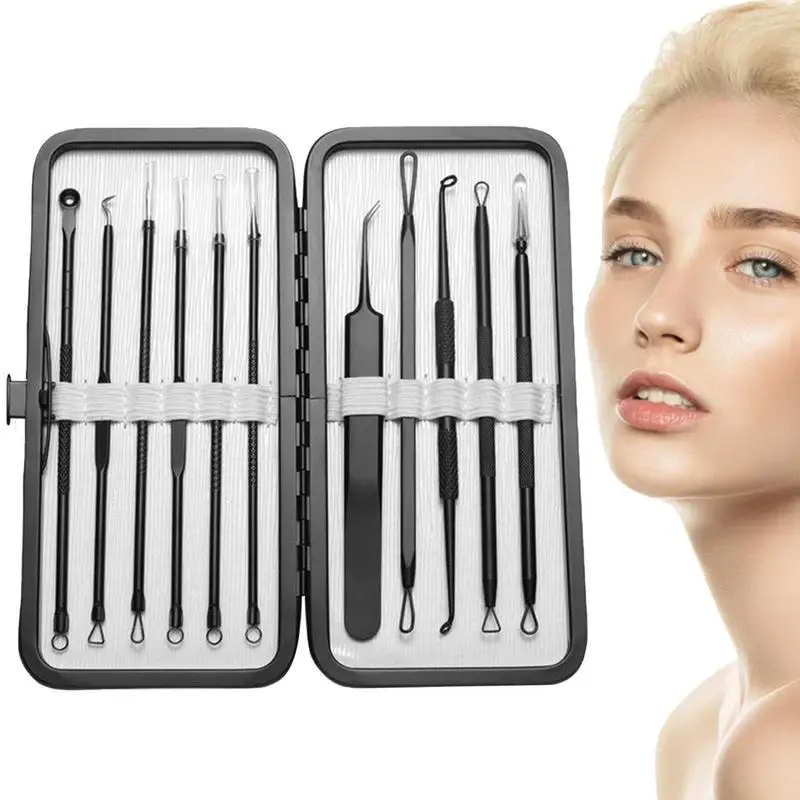Pimple Popper Tool Kit 11pcs Blackhead Remover Comedones Extractor Removal Kit For Blemish Whitehead Popping Zit Removing For
Pimple Popper Tool Kit 11pcs Blackhead Remover Comedones Extractor Removal Kit For Blemish Whitehead Popping Zit Removing For