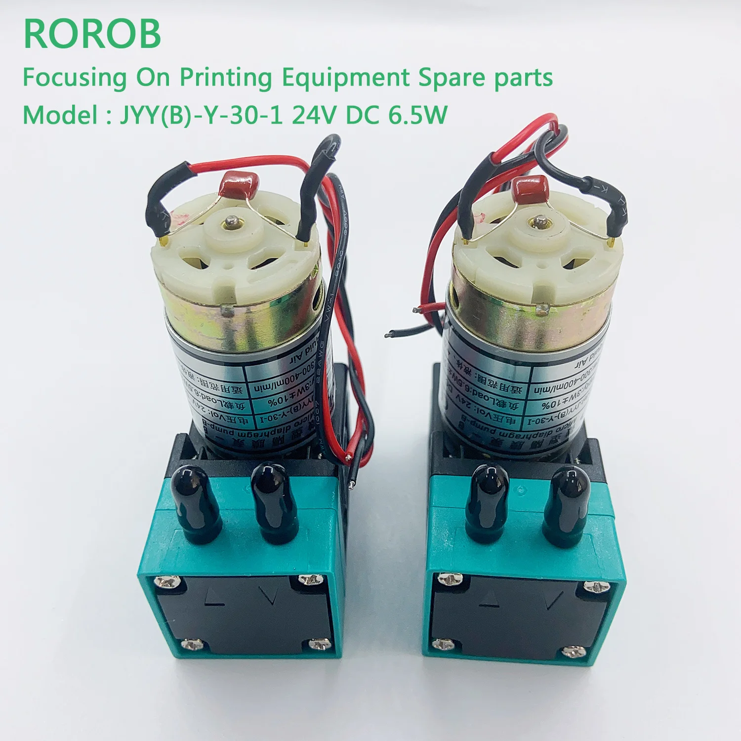 JYY(B)-Y-30-1 24V DC 6.5W Micro Diaphragm Ink Pump for Solvent Inkjet Printer Pictorial Machine Advertising Equipment
JYY(B)-Y-30-1 24V DC 6.5W Micro Diaphragm Ink Pump for Solvent Inkjet Printer Pictorial Machine Advertising Equipment