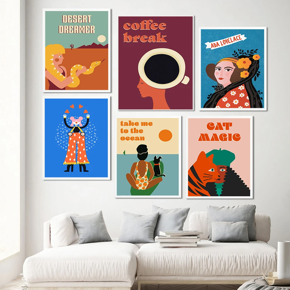 Funny Coffee Quotes Art Prints Cartoon Surf Girl Ocean Wall Decor Cat Magic Pictures Abstract Desert Cafe Corner Painting Poster
Funny Coffee Quotes Art Prints Cartoon Surf Girl Ocean Wall Decor Cat Magic Pictures Abstract Desert Cafe Corner Painting Poster