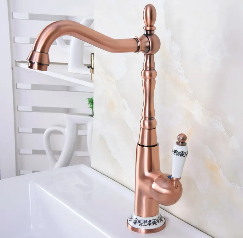 Antique Red Copper One Ceramic Flower Handles Base Bathroom Kitchen Basin Sink Faucet Mixer Tap Swivel Spout Deck Mounted mnf624
Antique Red Copper One Ceramic Flower Handles Base Bathroom Kitchen Basin Sink Faucet Mixer Tap Swivel Spout Deck Mounted mnf624