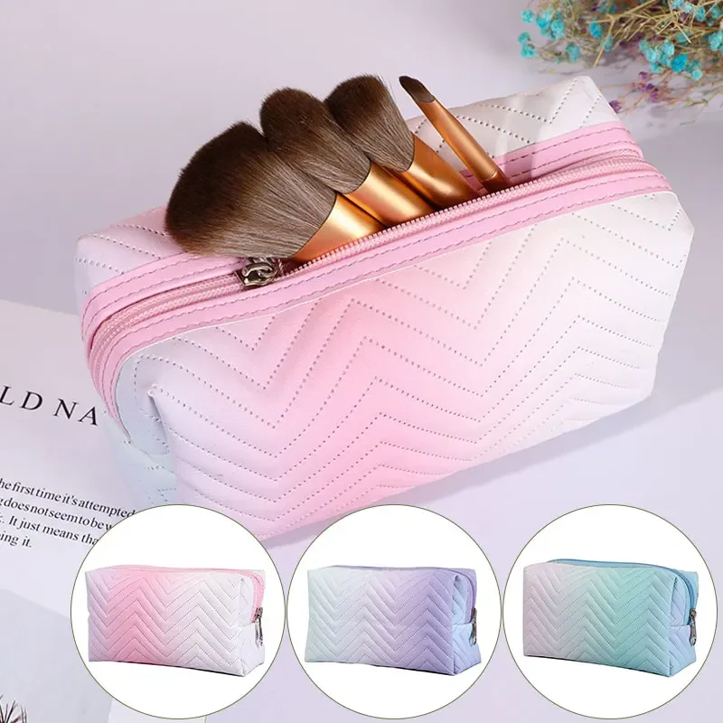 1PC Cosmetic Bag Female Toiletry Washing Bag Make Up Organizer Stylish Gradient Color Makeup Bag Portable Travel Cosmetic Bag
1PC Cosmetic Bag Female Toiletry Washing Bag Make Up Organizer Stylish Gradient Color Makeup Bag Portable Travel Cosmetic Bag