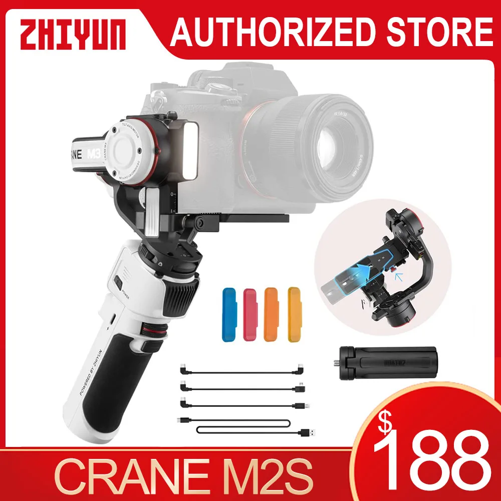 

Zhiyun CRANE M2S Handheld 3-Axis Stabilizer Fast Charging Gimbal Stabilizer for Mirrorless Camera/Gopro/Action Camera/Smartphone