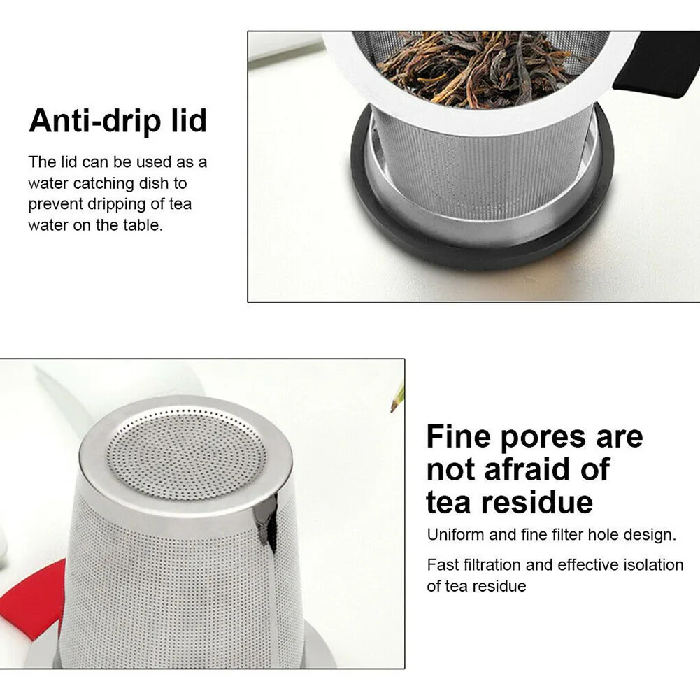 Double Handles Stainless Steel Tea Infuser Filter Basket Fine Mesh Coffee Strainer With Handle Lid Reusable Tea Infuser Teaware
Double Handles Stainless Steel Tea Infuser Filter Basket Fine Mesh Coffee Strainer With Handle Lid Reusable Tea Infuser Teaware