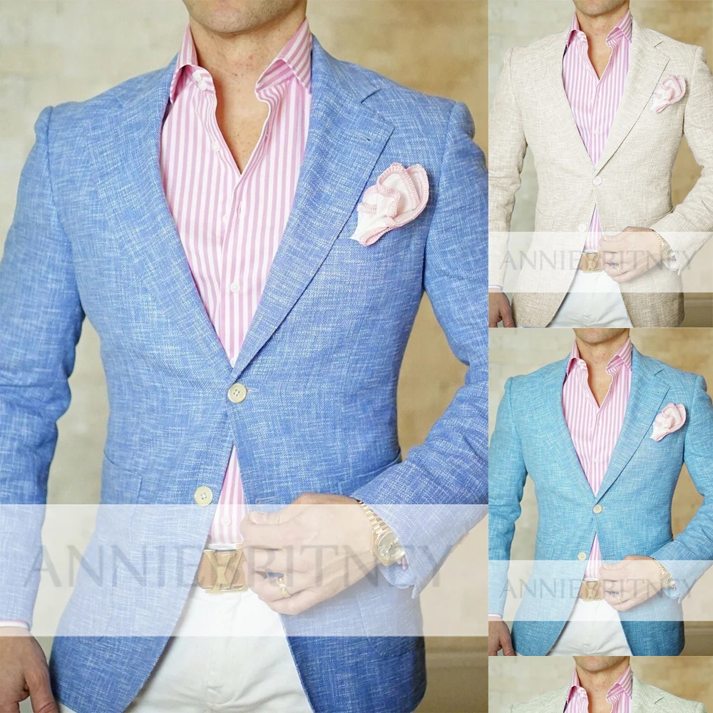2022 Summer Blue Beach Wedding Suits For Men Casual Groosman Jacket Pants 2 Piece Costume Made Terno Masculino Mariage Blazer
2022 Summer Blue Beach Wedding Suits For Men Casual Groosman Jacket Pants 2 Piece Costume Made Terno Masculino Mariage Blazer