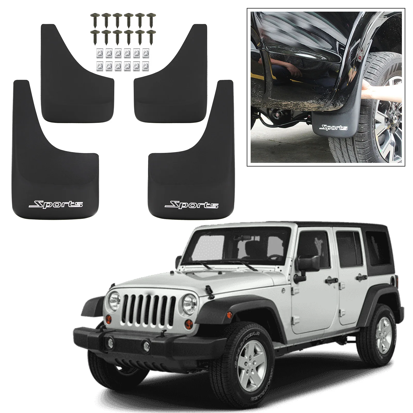 Car Mud Flaps Front Rear Styling Mudguards Splash Guard Fender for Pickup Suv Van Truck Toyota Honda Chevrolet Auto Accessories
Car Mud Flaps Front Rear Styling Mudguards Splash Guard Fender for Pickup Suv Van Truck Toyota Honda Chevrolet Auto Accessories
