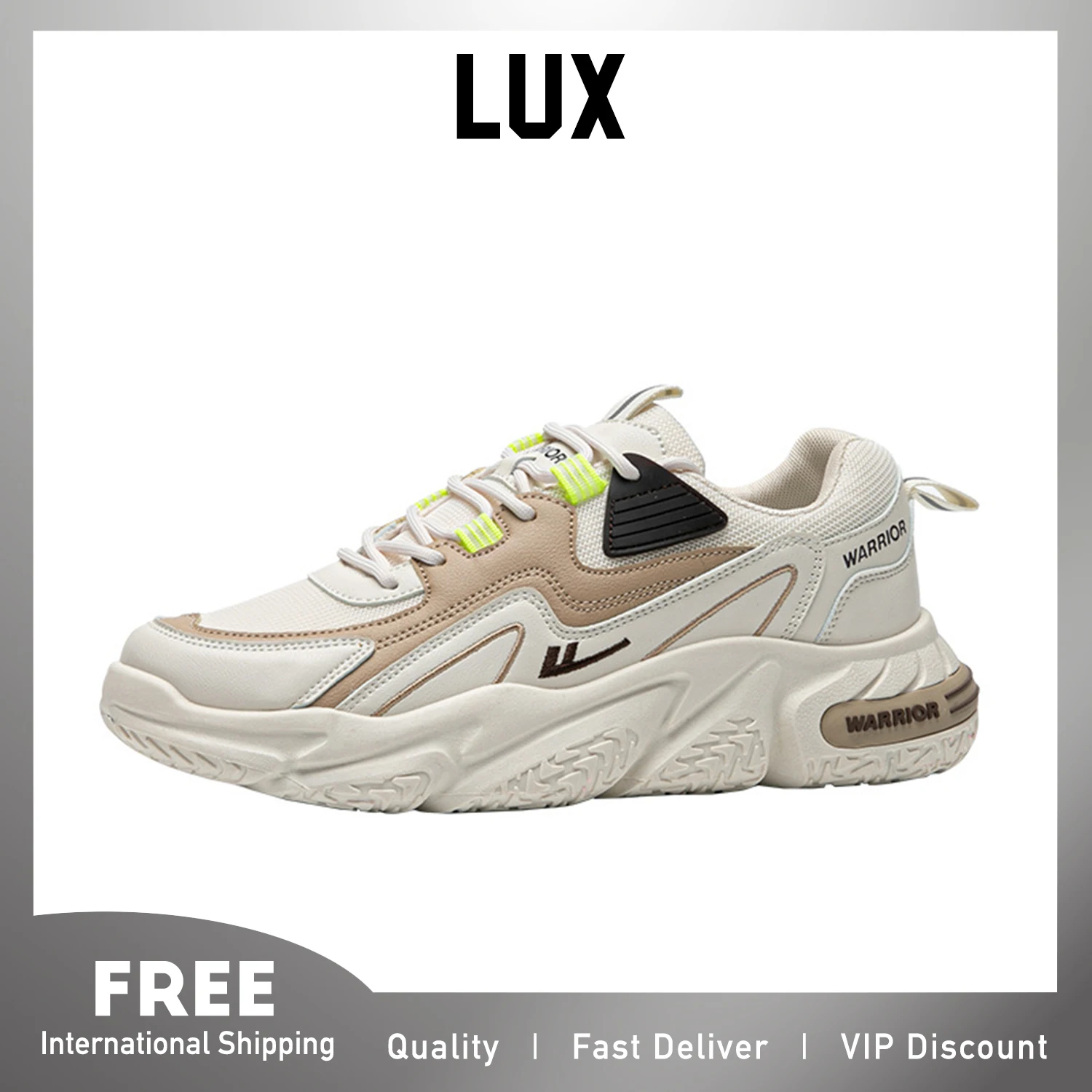 

Lux Summer Trendy Style Warrior Branded Skate Boarding Sneakers for Men Causal Sporty Platform Shoes for Teenagers