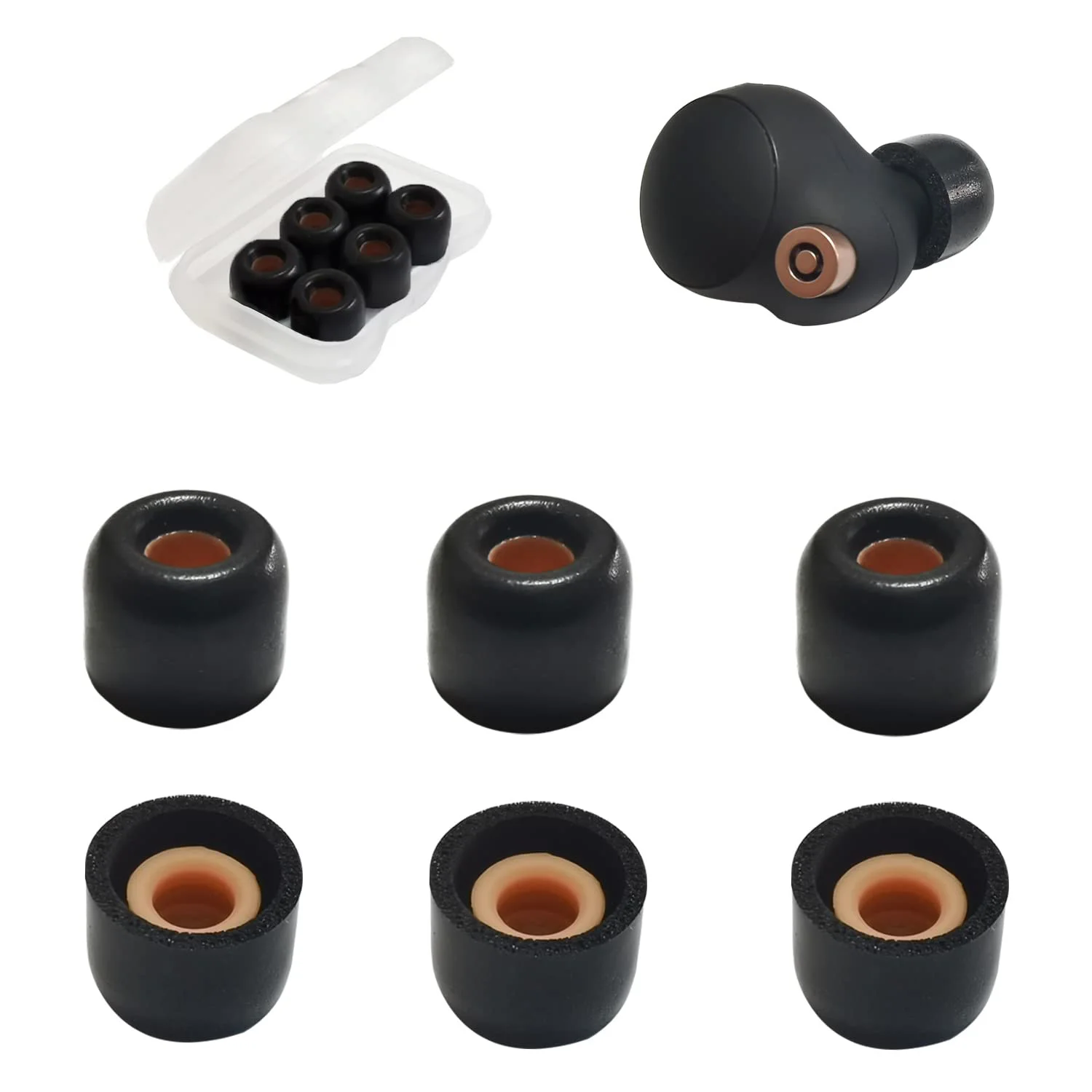 Soft Comfortable Premium Memory Foam Ear Tips for Sony WF1000XM4 Earbuds Specially Designed Improved Sound Quality
Soft Comfortable Premium Memory Foam Ear Tips for Sony WF1000XM4 Earbuds Specially Designed Improved Sound Quality