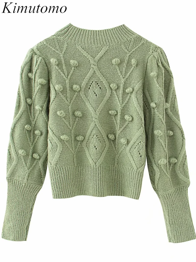 Kimutomo Elegant Loose Solid Ball Plaid Mock Neck Sweater Woman Gentle Lantern Sleeves Simple Versatile Knit Pullover Ins Tide
Kimutomo Elegant Loose Solid Ball Plaid Mock Neck Sweater Woman Gentle Lantern Sleeves Simple Versatile Knit Pullover Ins Tide