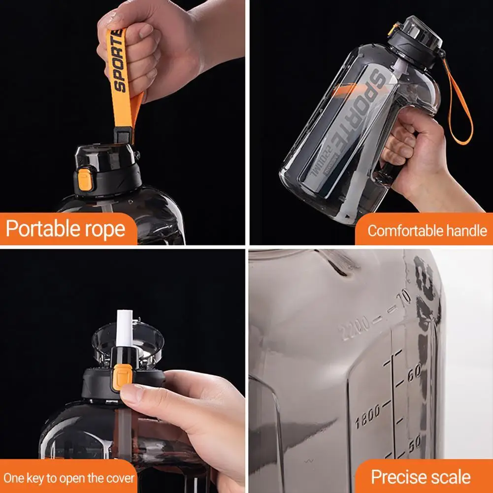 Useful Water Jug Lanyard Wear-resistant Leakproof Lid Big Water Bottle Water Kettle Sport Water Kettle
Useful Water Jug Lanyard Wear-resistant Leakproof Lid Big Water Bottle Water Kettle Sport Water Kettle