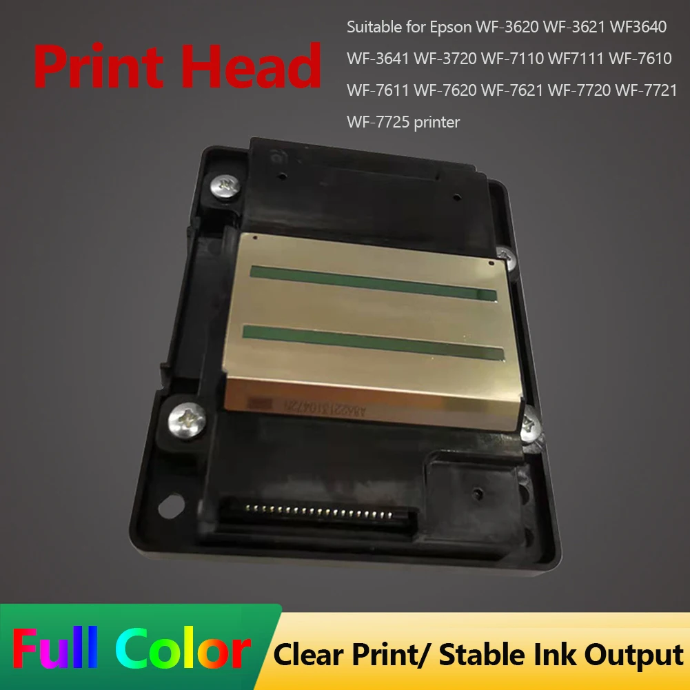 Full Color Print Head Replacement Printhead for Epson WF-3620 WF-3640 WF-3720 WF-7111 WF-7611 WF-7620 WF-7621 WF-7720 WF-7721
Full Color Print Head Replacement Printhead for Epson WF-3620 WF-3640 WF-3720 WF-7111 WF-7611 WF-7620 WF-7621 WF-7720 WF-7721