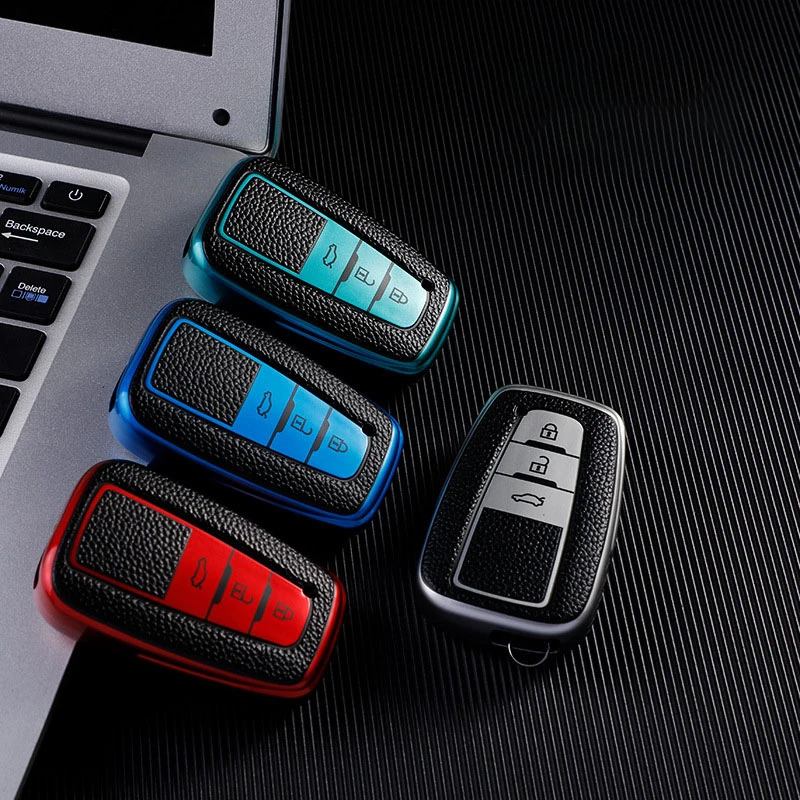 Leather+TPU Car Key Case Cover Shell Fob For Toyota Camry Corolla Prius CHR C-HR RAV4 Hybryd Altis Land Cruiser Prado Sedan 2019
Leather+TPU Car Key Case Cover Shell Fob For Toyota Camry Corolla Prius CHR C-HR RAV4 Hybryd Altis Land Cruiser Prado Sedan 2019