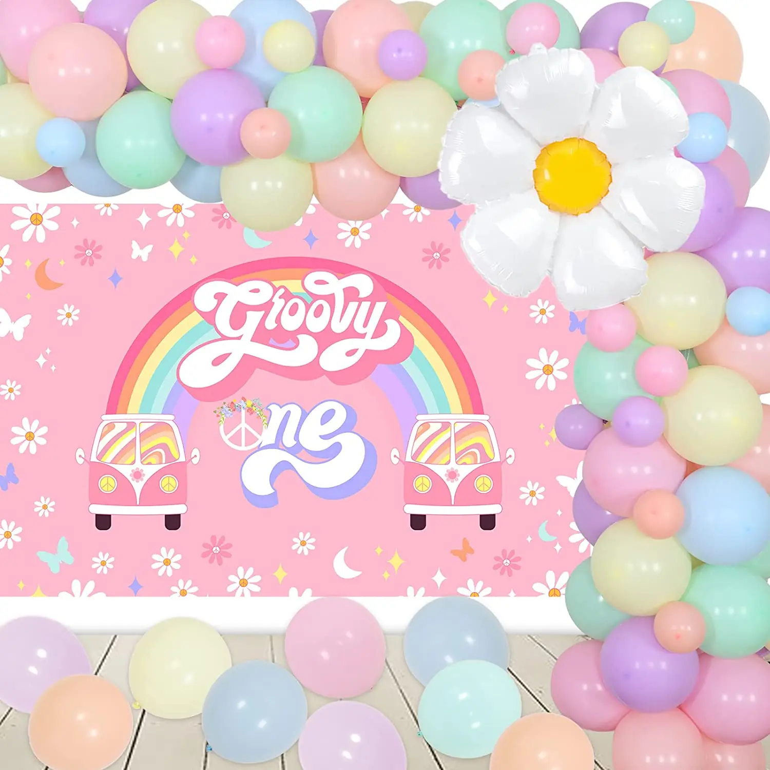 Funmemoir One Groovy Birthday Decorations Girl Daisy Flower Macaron Balloon Garland Kit Hippie 1st Birthday Party Decorations
Funmemoir One Groovy Birthday Decorations Girl Daisy Flower Macaron Balloon Garland Kit Hippie 1st Birthday Party Decorations