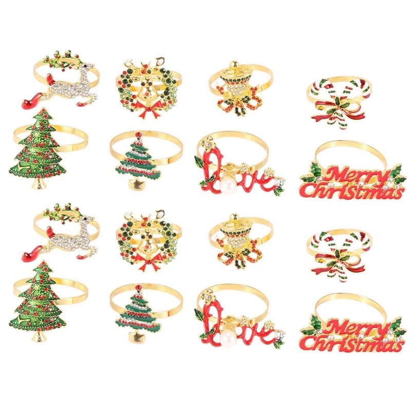 New-Christmas Napkin Rings - Set Of 16 Napkin Holder Rings For Holiday Christmas Table Decoration Elk Napkin Buckle
New-Christmas Napkin Rings - Set Of 16 Napkin Holder Rings For Holiday Christmas Table Decoration Elk Napkin Buckle