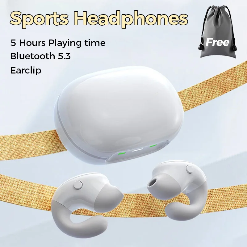 Earclip Wireless Headphones Bluetooth Open Earbuds TWS Air Conduction Earphones with Mic HiFi Stereo Gaming Headsets Waterproof
Earclip Wireless Headphones Bluetooth Open Earbuds TWS Air Conduction Earphones with Mic HiFi Stereo Gaming Headsets Waterproof