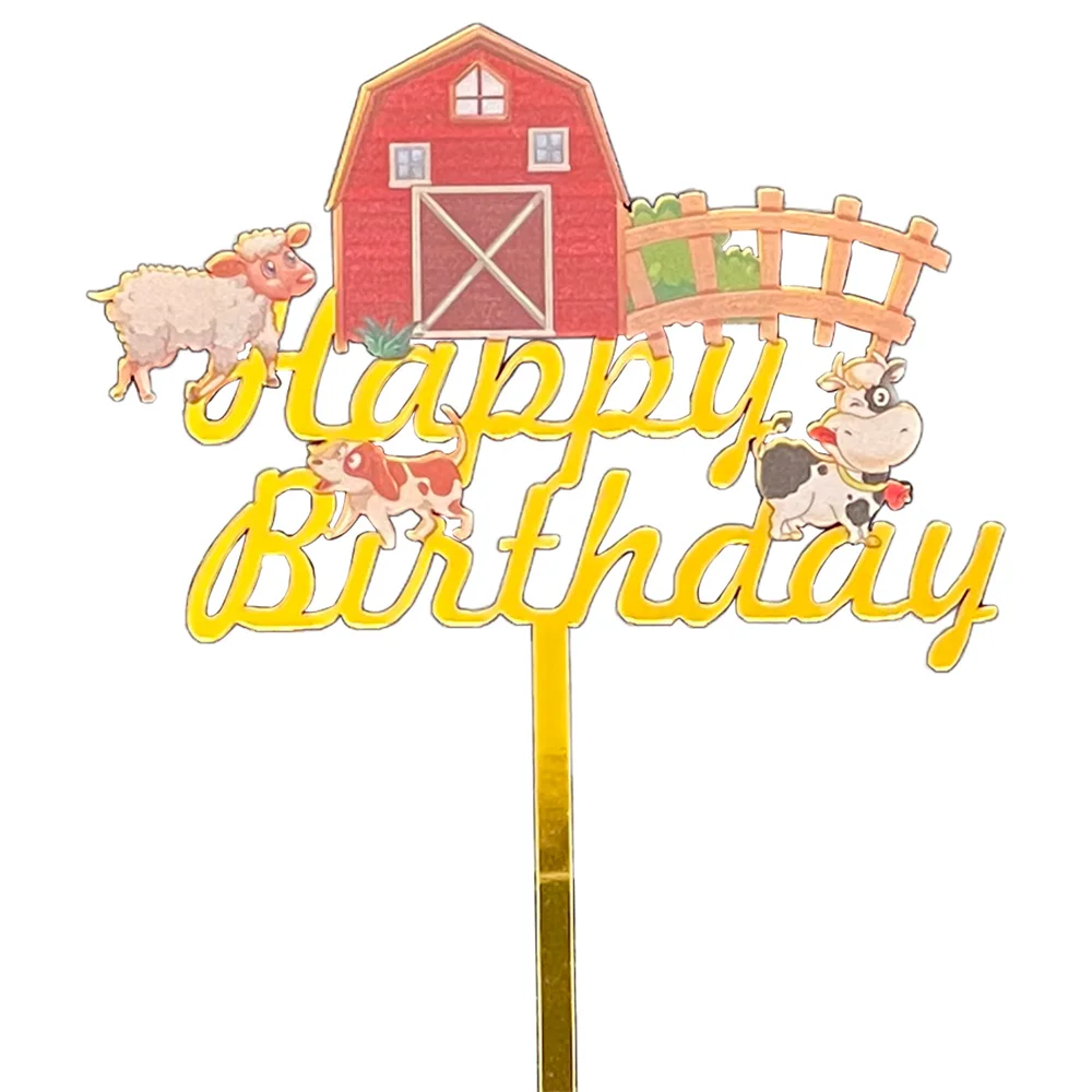 Cute Farm Animals Birthday Cake Topper Acrylic Gold Farm Cake Topper Cow Sheep Barnyard Thmem Party Decor
Cute Farm Animals Birthday Cake Topper Acrylic Gold Farm Cake Topper Cow Sheep Barnyard Thmem Party Decor