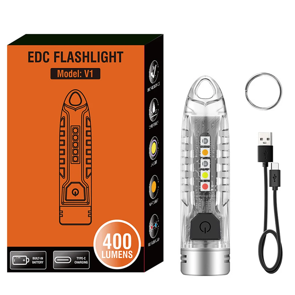 Mini Flashlight Type-C Multiple Modes Torch Fixed-focus Hanging Pocket Lamp Key Chain Rechargeable Running Camping
Mini Flashlight Type-C Multiple Modes Torch Fixed-focus Hanging Pocket Lamp Key Chain Rechargeable Running Camping