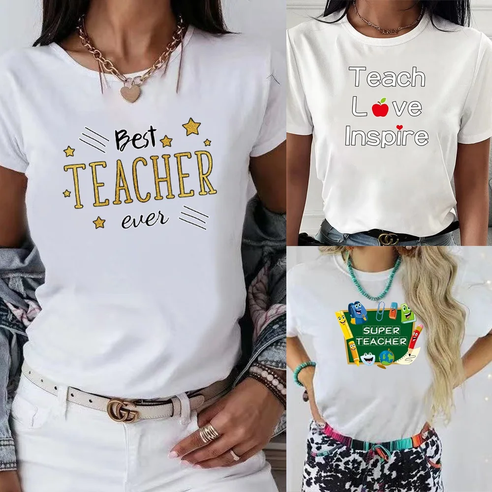 T-shirts Top Women 2022 Casual Fashion Trend Teacher Printing Clothes Graphic O-neck Tshirt Female Soft Sports Breathable Shirt
T-shirts Top Women 2022 Casual Fashion Trend Teacher Printing Clothes Graphic O-neck Tshirt Female Soft Sports Breathable Shirt