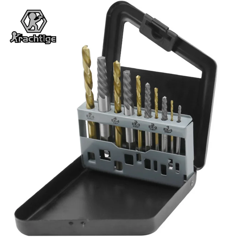 Head Screw Extractors Damaged Screw Extractors 5 Extractors+5 Drill Bit Combination Sets
Head Screw Extractors Damaged Screw Extractors 5 Extractors+5 Drill Bit Combination Sets