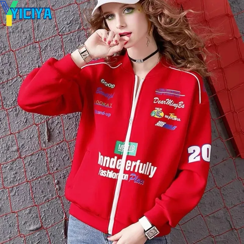 YICIYA Bomber Woman Varsity Jacket Long Sleeve Baseball Jacket 2022 Women's Winter Coats Fashion Print Bombers Coat Female Met
YICIYA Bomber Woman Varsity Jacket Long Sleeve Baseball Jacket 2022 Women's Winter Coats Fashion Print Bombers Coat Female Met
