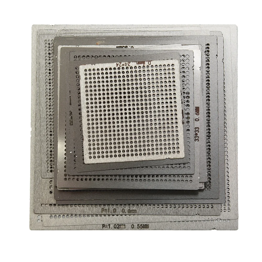 Set BGA Reballing Rework Net Universal Stencil Directly Heat Kit Replaces Rework Steel Replacement Accessories
Set BGA Reballing Rework Net Universal Stencil Directly Heat Kit Replaces Rework Steel Replacement Accessories