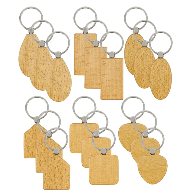 18PCS Blank Wooden Keychain DIY Wood Keychains Key Tags Gifts Key Ring DIY Key Decoration Supplies
18PCS Blank Wooden Keychain DIY Wood Keychains Key Tags Gifts Key Ring DIY Key Decoration Supplies
