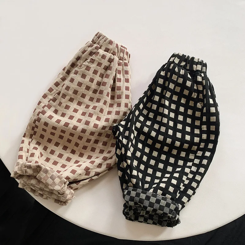Toddler Baby Girls And Boys Lattice Pants Spring Autumn Kids Loose Style Casual Trousers Cotton Children Solid Plaid Sweatpants
Toddler Baby Girls And Boys Lattice Pants Spring Autumn Kids Loose Style Casual Trousers Cotton Children Solid Plaid Sweatpants