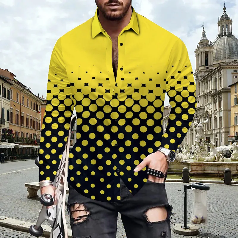 New 2022 Spring Autumn Mens Shirt Polka Dot Pattern Printed Slim Long Sleeve Tops for Men Streetwear Shirts for Men S-3XL
New 2022 Spring Autumn Mens Shirt Polka Dot Pattern Printed Slim Long Sleeve Tops for Men Streetwear Shirts for Men S-3XL