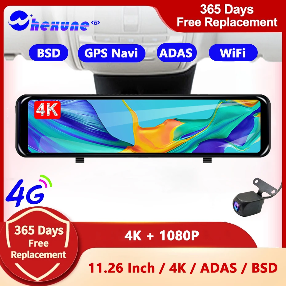12 Inch 4K 3840*2160P Car Camera Dash Cam Dual Lens DVRs ADAS BSD GPS Rearview Mirror Video Recording WIFI Loop Record Phone APP
12 Inch 4K 3840*2160P Car Camera Dash Cam Dual Lens DVRs ADAS BSD GPS Rearview Mirror Video Recording WIFI Loop Record Phone APP