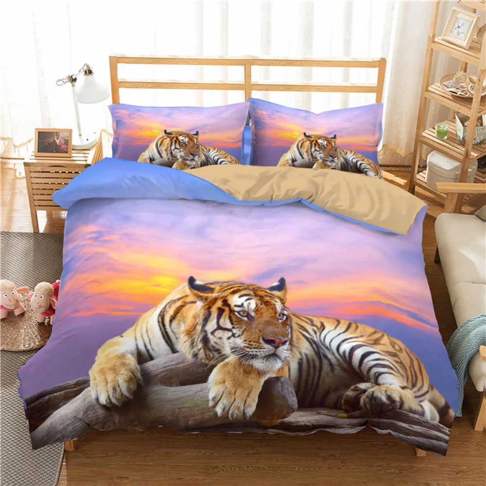 Wild Animal Bedding Set Kids Tiger Comforter Cover Microfiber 3D Ferocious Animal Theme Duvet Cover Twin King For Girl Boys Teen
Wild Animal Bedding Set Kids Tiger Comforter Cover Microfiber 3D Ferocious Animal Theme Duvet Cover Twin King For Girl Boys Teen
