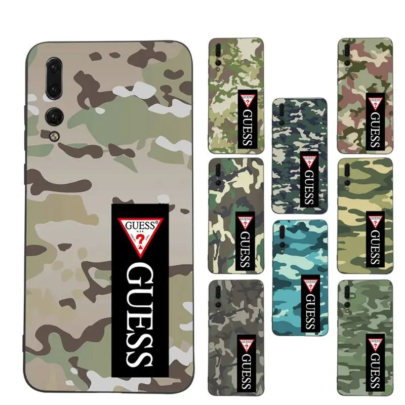 Luxury Guess Army Green Camouflage Phone Case Soft Silicone Case For Huawei p30lite p30 20pro p40lite P30 Capa
Luxury Guess Army Green Camouflage Phone Case Soft Silicone Case For Huawei p30lite p30 20pro p40lite P30 Capa