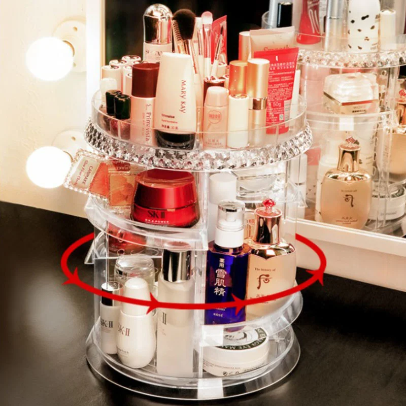 Rotating 360-degree Cosmetic Organizer Lipstick Storage Box Transparent Rhinestone Display Stand Easy To Assemble and Adjust
Rotating 360-degree Cosmetic Organizer Lipstick Storage Box Transparent Rhinestone Display Stand Easy To Assemble and Adjust