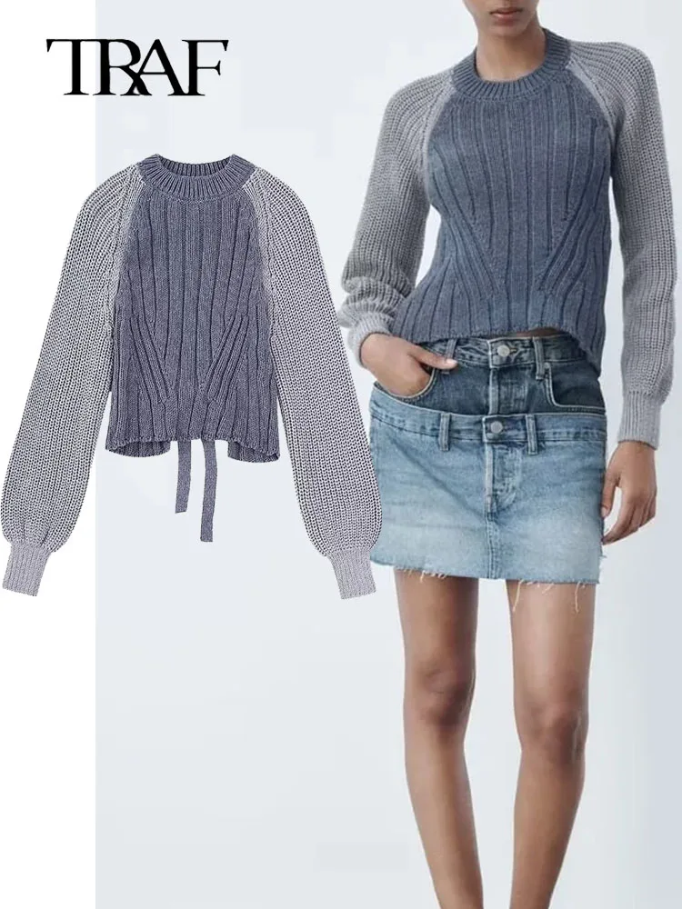 TRAF Summer Women Backless Knitted Tops 2023 New Elegant Female Round-Neck Long Sleeve Closure Chic Back Lace Up Design Sweaters
TRAF Summer Women Backless Knitted Tops 2023 New Elegant Female Round-Neck Long Sleeve Closure Chic Back Lace Up Design Sweaters