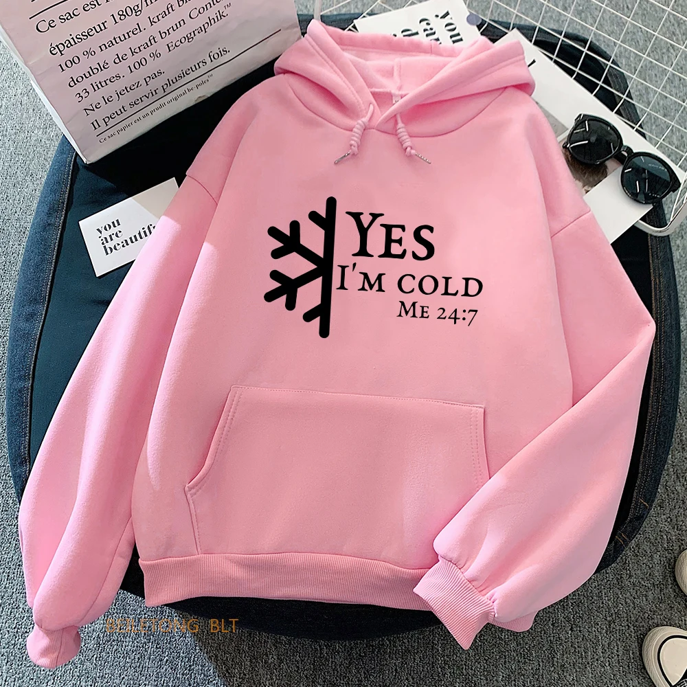 Yes I'm Cold Me 24:7 Clothes for Women Causal Hooded Sweatshirt Winter Hoodies Long Sleeve Fleece Harajuku Pullover Letter Print 
Yes I'm Cold Me 24:7 Clothes for Women Causal Hooded Sweatshirt Winter Hoodies Long Sleeve Fleece Harajuku Pullover Letter Print