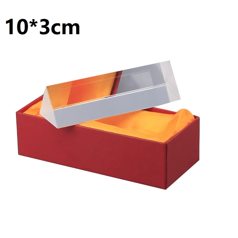 K9 Optical Triangular Tool 5cm*3cm/10cm*3cm/15cm*3cm Triangular Crystal Glass Physics Teaching Refraction Spectrum Rainbow
K9 Optical Triangular Tool 5cm*3cm/10cm*3cm/15cm*3cm Triangular Crystal Glass Physics Teaching Refraction Spectrum Rainbow