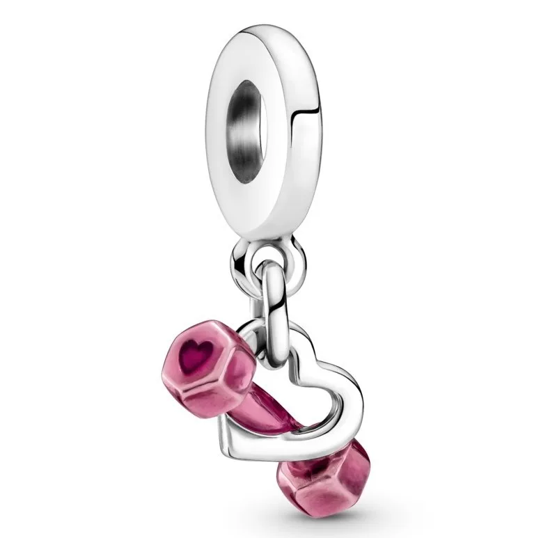 Original Dumbbell & Heart Dangle Beads Charm Fit Pandora Women 925 Sterling Silver Bracelet Bangle Jewelry 
Original Dumbbell & Heart Dangle Beads Charm Fit Pandora Women 925 Sterling Silver Bracelet Bangle Jewelry