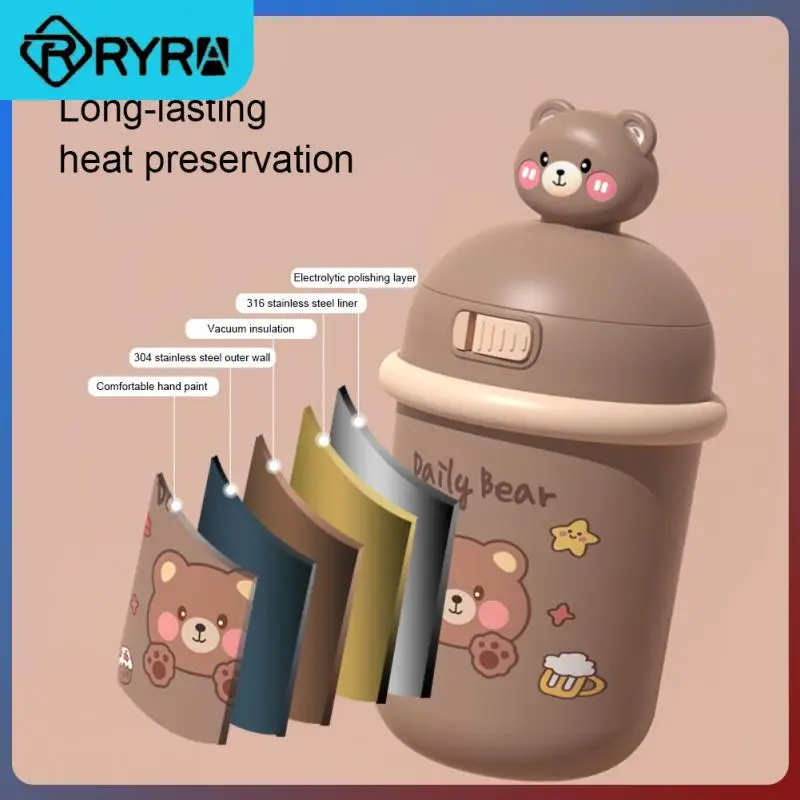 

Take-away Thermos Cup Girls Super 350ml Cute Bear Cup Portable Water Bottle Stainless Steel Children's Water Bottle