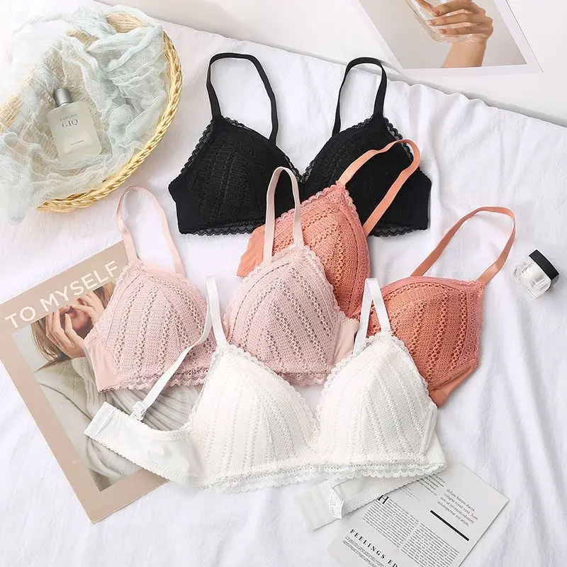 French Sexy Women Bra Lace Triangle Cup Underwear Female Underwear Gathered Comfortably Without Steel Ring Bra Top Woman Clothes
French Sexy Women Bra Lace Triangle Cup Underwear Female Underwear Gathered Comfortably Without Steel Ring Bra Top Woman Clothes