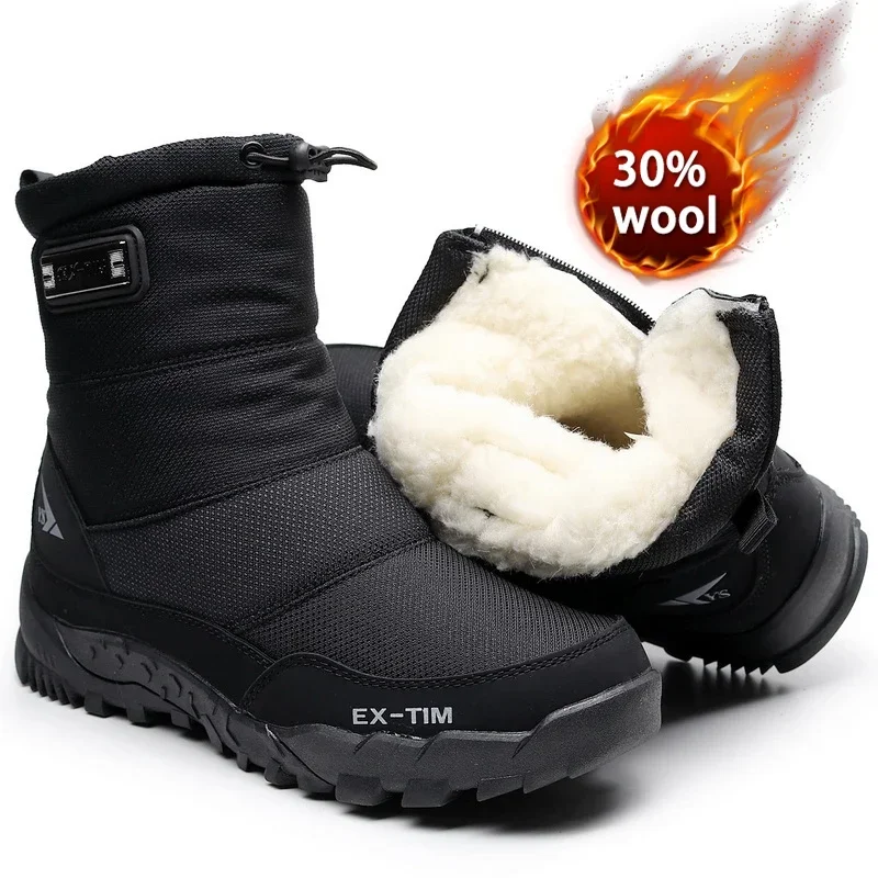 Winter Mens Hiking Boots Snow Boots Plus Velvet Warm Side Zipper Outdoor Casual Short Boots Resistance Thicken Boots Men Shoes
Winter Mens Hiking Boots Snow Boots Plus Velvet Warm Side Zipper Outdoor Casual Short Boots Resistance Thicken Boots Men Shoes