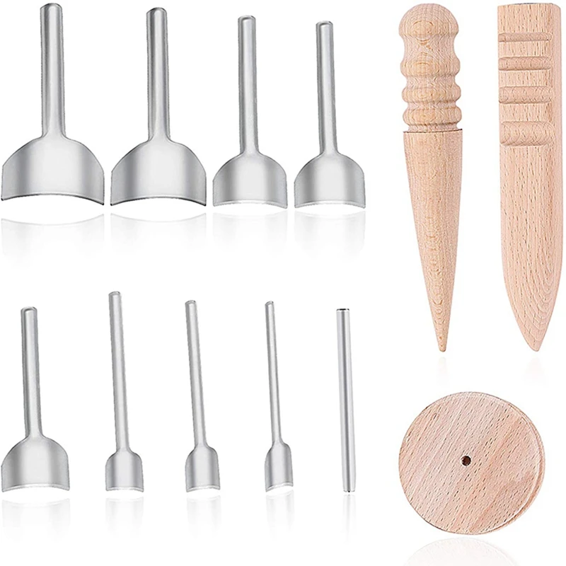 9 PCS Half-Round Cutter Punch Kit with Wood Slicker Burnishes Leather Hole Punch for Crafting Strap Belt, Wallet and Bag
9 PCS Half-Round Cutter Punch Kit with Wood Slicker Burnishes Leather Hole Punch for Crafting Strap Belt, Wallet and Bag