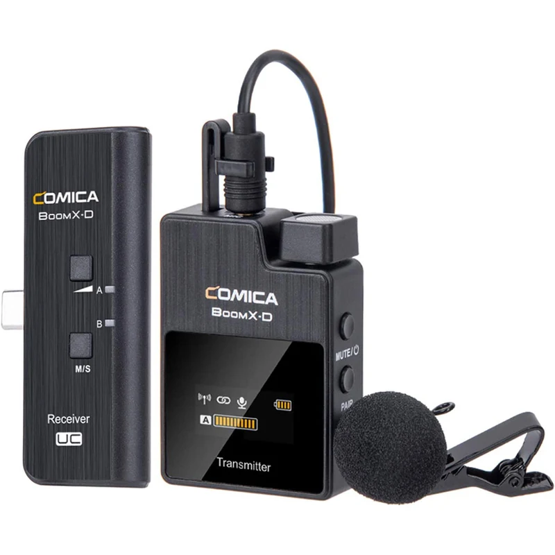 COMICA BoomX-D UC1(TX+UC RX) Цифровой беспроводной микрофон 2 4G Петличный конденсаторный для