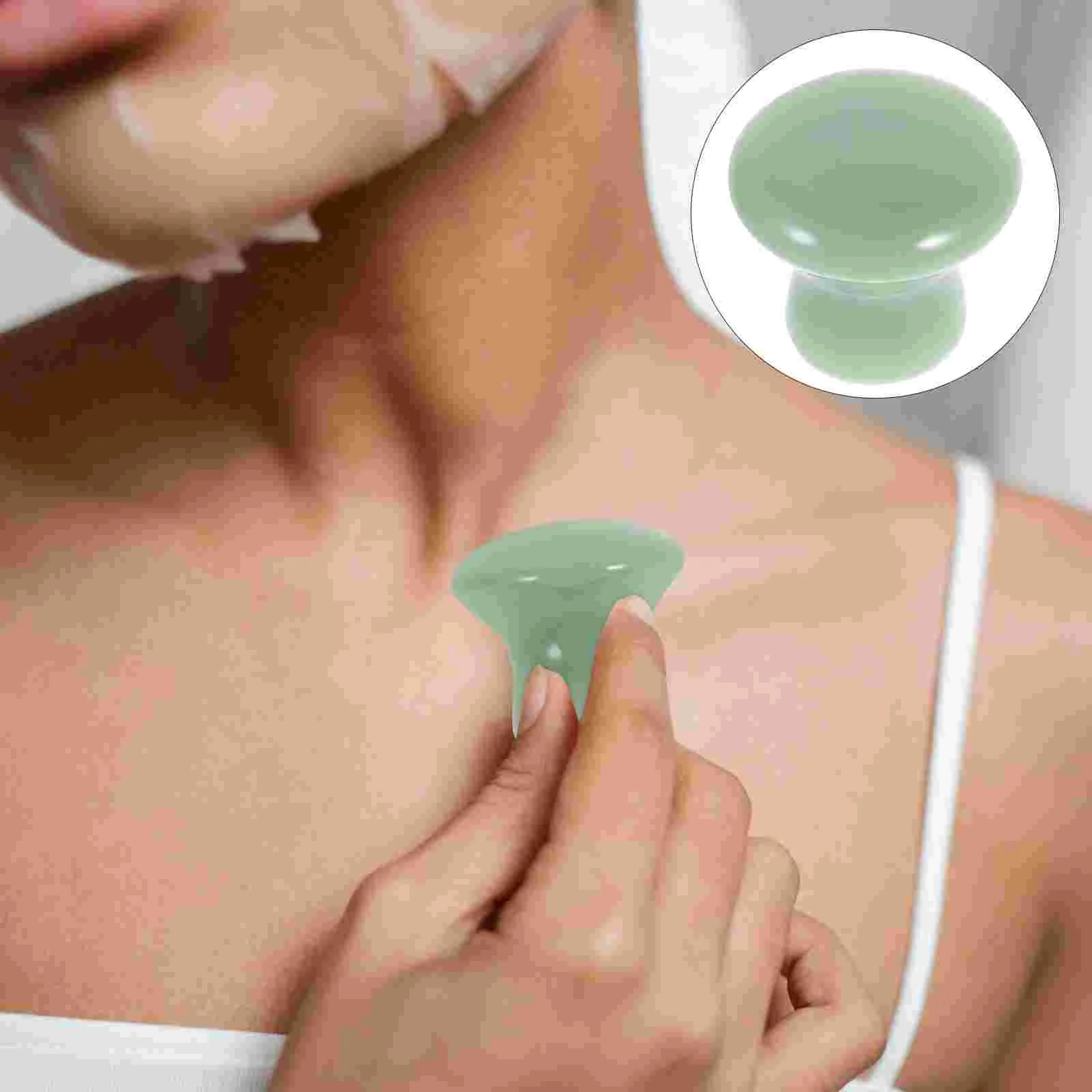 1 Pc Tool, Jade Mushroom Guasha Stone Jade for Skin Care Body Relax SPA Treatment ( Green )
1 Pc Tool, Jade Mushroom Guasha Stone Jade for Skin Care Body Relax SPA Treatment ( Green )