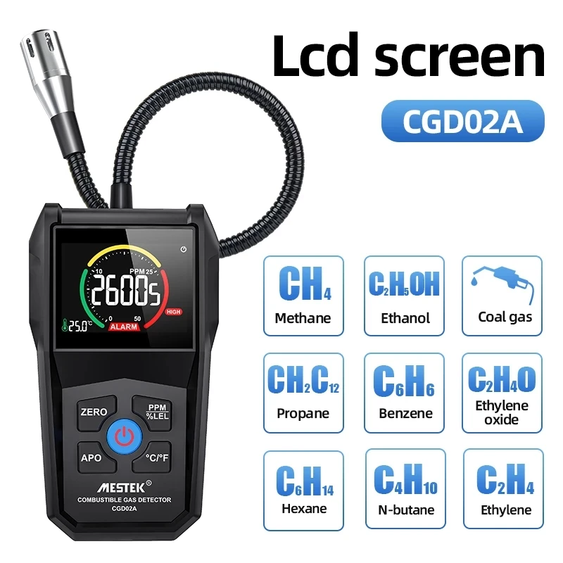 Gas Analyzer Gas Leak Detector Sound Alarm PPM Meter Air Analyzer Combustible Gas Flammable Natural Tester 50000 PPM Tools
Gas Analyzer Gas Leak Detector Sound Alarm PPM Meter Air Analyzer Combustible Gas Flammable Natural Tester 50000 PPM Tools