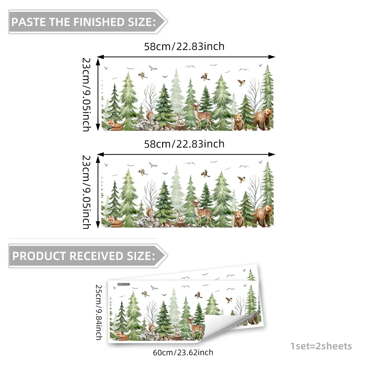 Настенные наклейки "Милые животные леса"
Настенные наклейки "Милые животные леса"