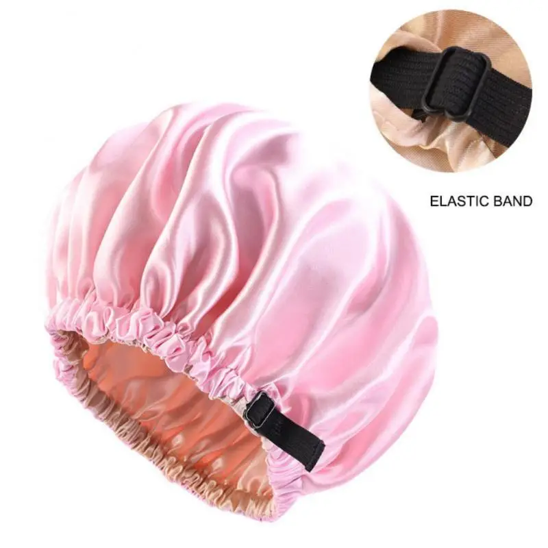 Satin Bonnet Hair Caps Bathroom Beauty Hairdressing Hat Invisible Flat Adjustable Buckle Simulation Silk Double Layer Round Cap
Satin Bonnet Hair Caps Bathroom Beauty Hairdressing Hat Invisible Flat Adjustable Buckle Simulation Silk Double Layer Round Cap