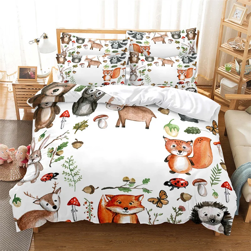 Forest Animal Bedding Set Animal Theme Duvet Cover Set Fashion Duvet Cover Children's Bedroom Cartoon Duvet Cover Bedding Set
Forest Animal Bedding Set Animal Theme Duvet Cover Set Fashion Duvet Cover Children's Bedroom Cartoon Duvet Cover Bedding Set