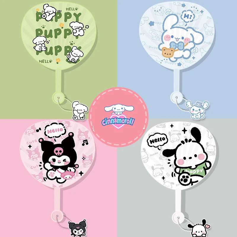 Anime Pochacco Kuromi Kawaii Round Fan Portable Summer Cattail Fan Plastic Hand Fan Cute Cartoon Pendant Accessories Gift
Anime Pochacco Kuromi Kawaii Round Fan Portable Summer Cattail Fan Plastic Hand Fan Cute Cartoon Pendant Accessories Gift