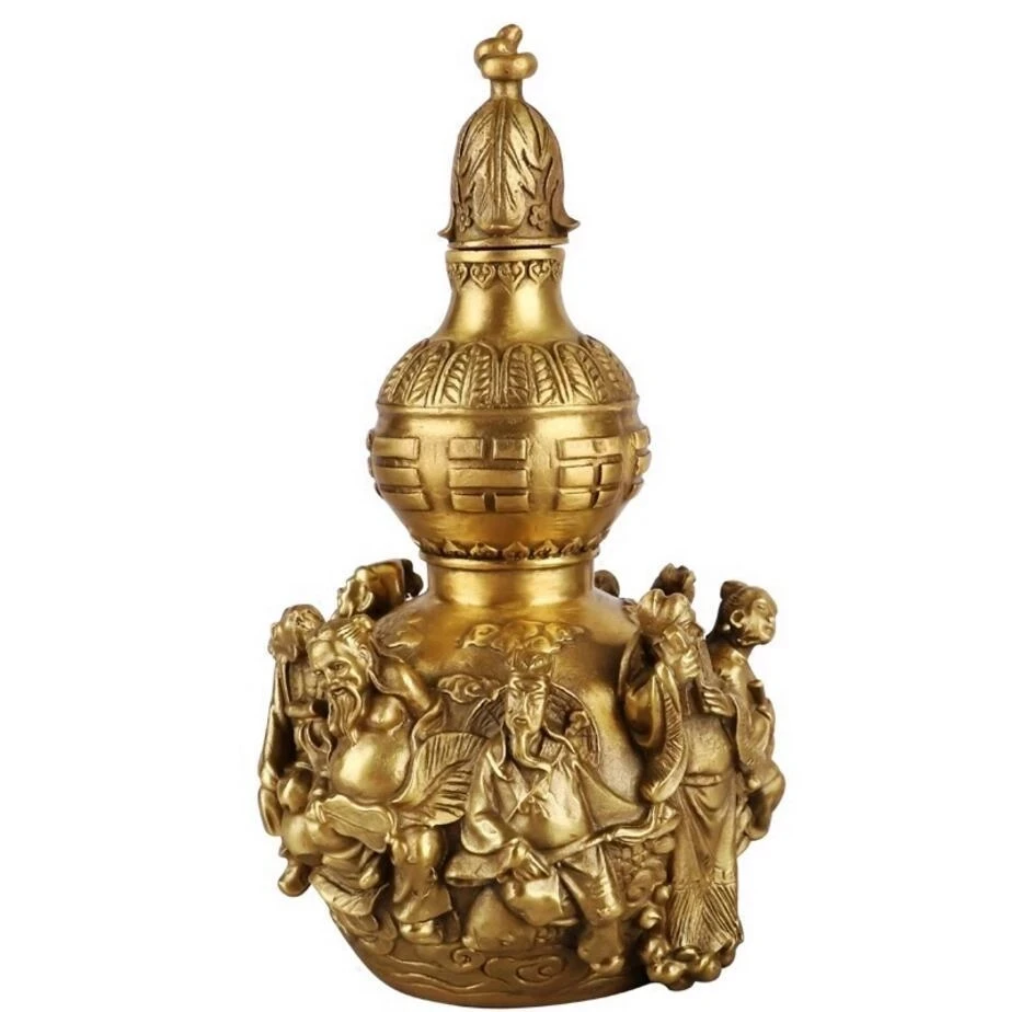 Copper Statue Pure copper gourd and eight immortals gourd ornaments
Copper Statue Pure copper gourd and eight immortals gourd ornaments