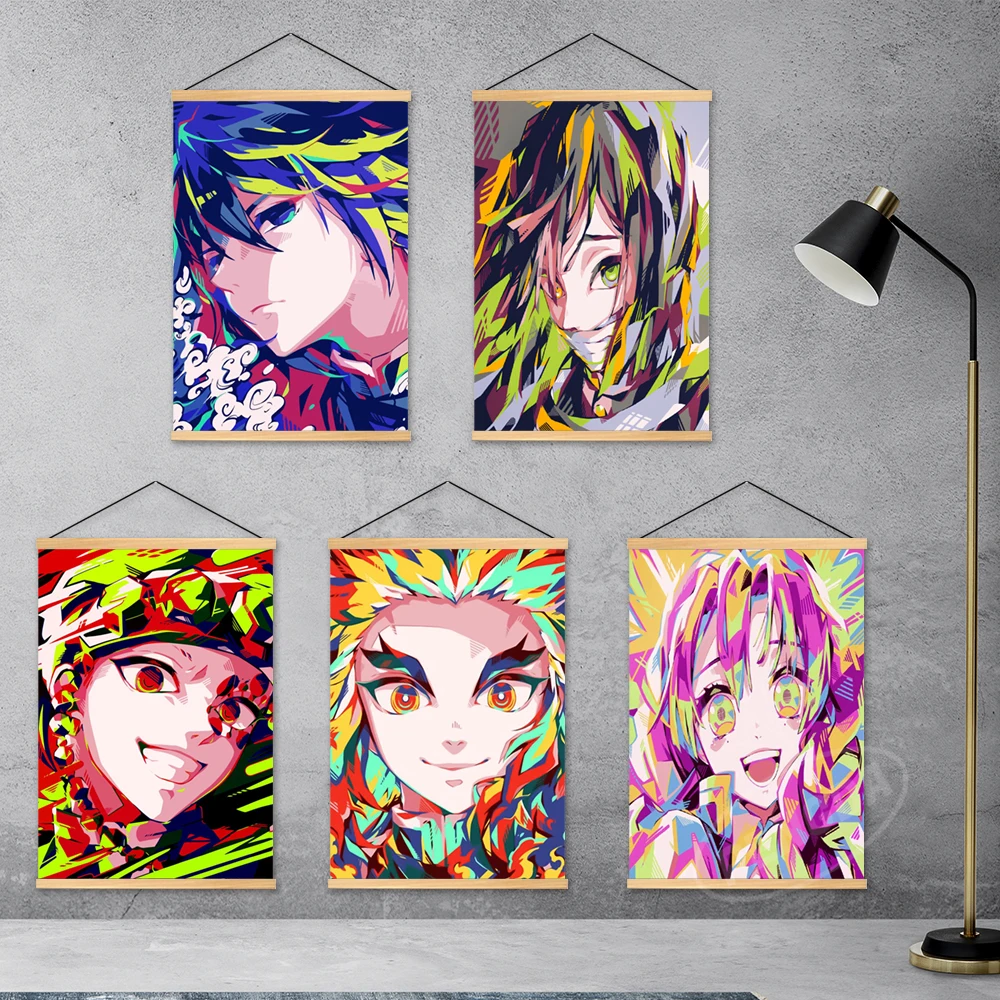 Home Decor Demon Slayer Hanging Anime Poster Kanroji Mitsuri Canvas Himejima Gyoumei Wall Art Print Painting Wooden Living Room
Home Decor Demon Slayer Hanging Anime Poster Kanroji Mitsuri Canvas Himejima Gyoumei Wall Art Print Painting Wooden Living Room