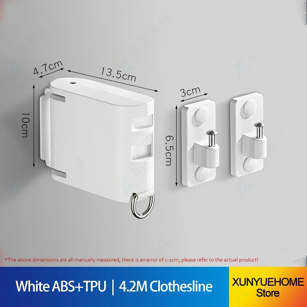 Выдвижная бельевая веревка черная/белая 4,2 м 
Выдвижная бельевая веревка черная/белая 4,2 м