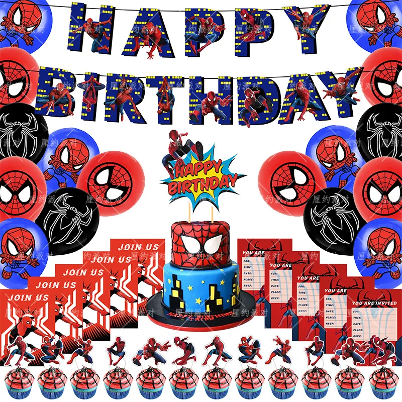 Spiderman Party Balloon Set Pull Flag Cake Insert Superhero Avengers Children Birthday Party Decoration Set Baby Shower Decora
Spiderman Party Balloon Set Pull Flag Cake Insert Superhero Avengers Children Birthday Party Decoration Set Baby Shower Decora